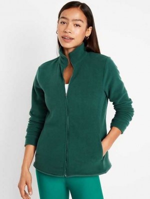 Haut Running Old Navy Microfleece Zip Jacket Femme Turquoise | 852-WAFXOP