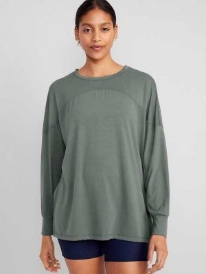 Haut Running Old Navy Oversized UltraLite All-Day Tunic Femme Thyme To Pretend | 928-MSJQIX