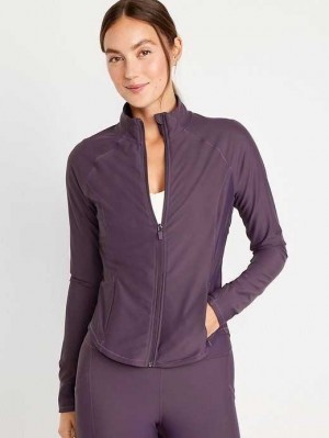Haut Running Old Navy PowerSoft Full-Zip Jacket Femme Nebula | 493-KYVDRL