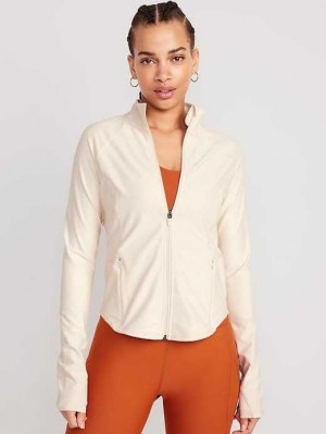 Haut Running Old Navy PowerSoft Full-Zip Jacket Femme Cozy Cashmere | 283-PMAHQC