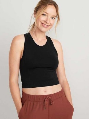 Haut Running Old Navy Seamless Performance Racerback Tank Top Femme Noir | 850-CFBLQO