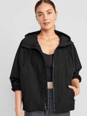 Haut Running Old Navy StretchTech Encapuchonné Zip Jacket Femme Noir | 081-BLFAIN