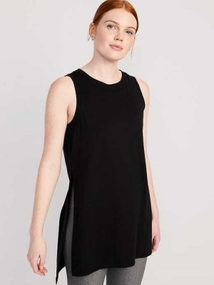 Haut Running Old Navy UltraLite All-Day Sans Manches Tunic Femme Blackjack | 485-FDBMRJ