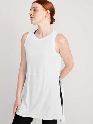 Haut Running Old Navy UltraLite All-Day Sans Manches Tunic Femme Blanche | 189-HJMKDU