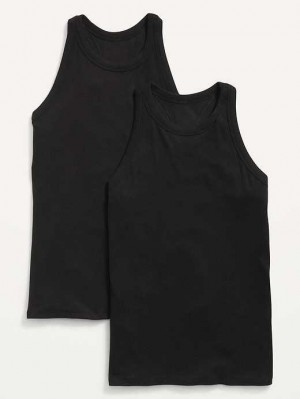 Haut Running Old Navy UltraLite Rib-Knit Racerback Tank Top 2-Pack Femme Noir | 798-VRBQHD