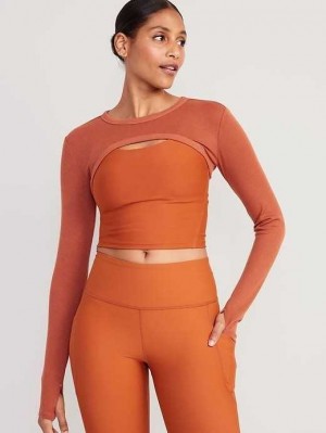 Haut Running Old Navy UltraLite Rib-Knit Layering Shrug Top Femme Umbria | 594-ZITRYV