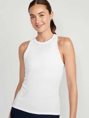 Haut Running Old Navy UltraLite Rib-Knit Racerback Tank Top Femme Blanche | 904-SNVUAK