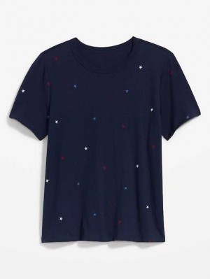 Hauts Old Navy EveryWear Printed Crew-Neck T-Shirt Femme Americana Stars | 091-VZSGCF