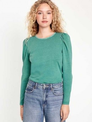 Hauts Old Navy EveryWear Puff-Sleeve Top Femme Oceanside | 035-VNWBPS