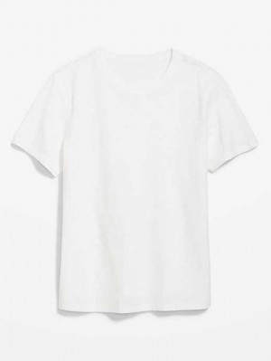 Hauts Old Navy EveryWear Slub-Knit T-Shirt Femme Blanche | 531-AEYSKF