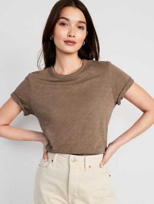 Hauts Old Navy EveryWear Slub-Knit T-Shirt Femme Sedimentary | 397-DXKZVF