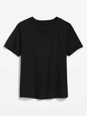Hauts Old Navy EveryWear Slub-Knit T-Shirt Femme Noir | 276-HLWUDR