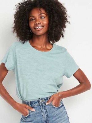 Hauts Old Navy EveryWear Slub-Knit T-Shirt Femme Ionian Sea | 172-OAPGHB