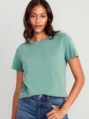 Hauts Old Navy EveryWear Slub-Knit T-Shirt Femme Dried Herb | 015-DZSLIA