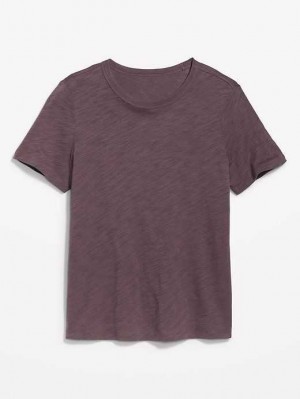 Hauts Old Navy EveryWear Slub-Knit T-Shirt Femme Wild Currant | 840-CRQTGP
