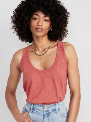 Hauts Old Navy EveryWear Slub-Knit Tank Top Femme Rouge Foncé | 581-CVBFTI