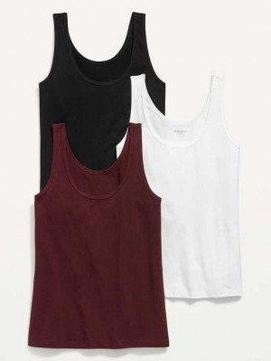 Hauts Old Navy First-Layer Tank Top 3-Pack Femme Raisin Arizona | 687-NGLJHI