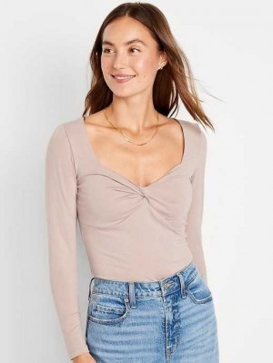 Hauts Old Navy Fitted Twist-Front Top Femme Mollusk | 247-ZKAHWN