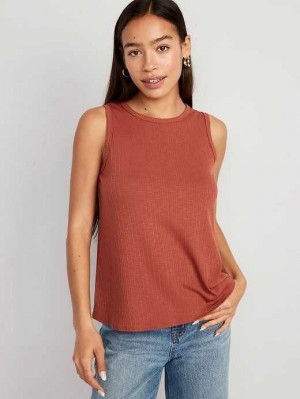 Hauts Old Navy Luxe Rib-Knit Swing Tank Top Femme Umbria | 819-APHDEW