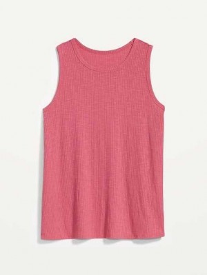 Hauts Old Navy Luxe Rib-Knit Swing Tank Top Femme Lotus Blossom | 524-VCWLIU
