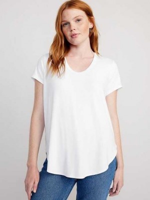 Hauts Old Navy Luxe Tunic T-Shirt Femme Blanche | 957-UONRQM