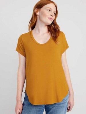 Hauts Old Navy Luxe Tunic T-Shirt Femme Baltic Amber | 253-JXFMDN