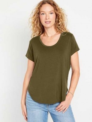 Hauts Old Navy Luxe Tunic T-Shirt Femme Conifer | 304-KJCMUY