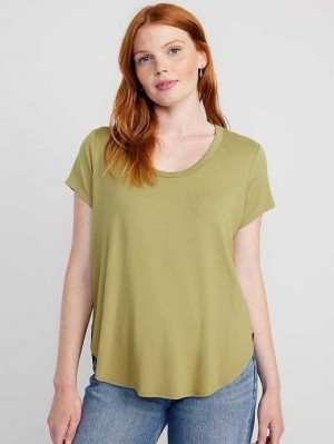 Hauts Old Navy Luxe Tunic T-Shirt Femme Vetiver | 639-UASGDI
