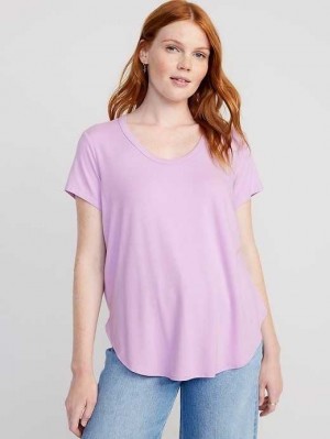 Hauts Old Navy Luxe Tunic T-Shirt Femme Weeping Wisteria | 485-FMKUBY