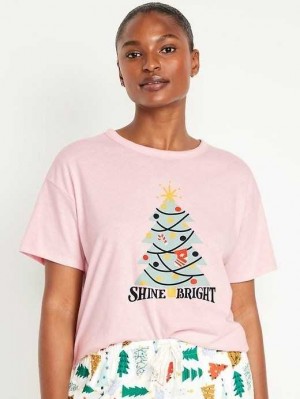 Hauts Old Navy Matching Holiday-Graphique T-Shirt Femme Christmas Tree | 427-GFIAPB