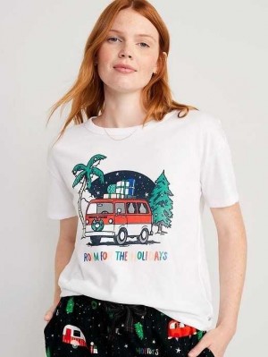 Hauts Old Navy Matching Holiday-Graphique T-Shirt Femme Roam For The Holidays | 194-VXHPAO