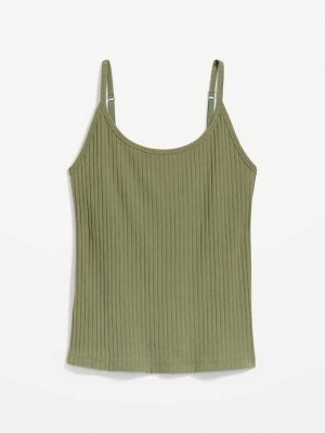 Hauts Old Navy Rib-Knit Cami Top Femme Vert Olive | 750-BMJHIW