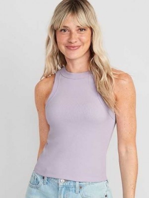 Hauts Old Navy Rib-Knit Cropped Tank Top Femme Lavande | 406-TWERDN