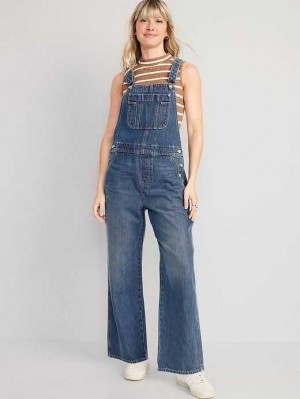Jean Old Navy Baggy Larges-Leg Non-Stretch Jean Overalls Femme Lavage | 510-SFZLMU