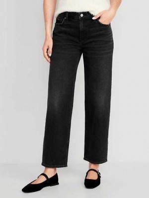 Jean Old Navy Boyfriend Loose Black Jeans Femme Noir | 258-RSNEVY