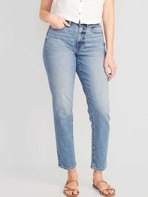 Jean Old Navy Curvy High-Waisted OG Droit Ankle Jeans Femme Lilo | 054-GMUBSL