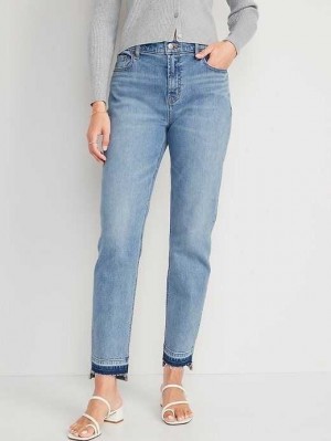Jean Old Navy Cut-Off Boyfriend Droit Jeans Femme Kacee | 541-MTYEOA