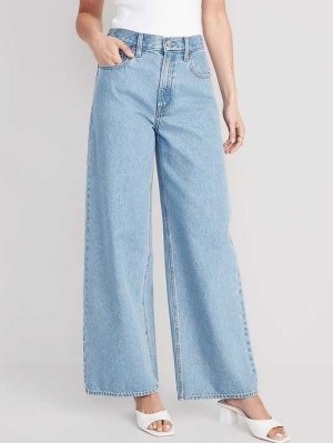 Jean Old Navy Extra High-Waisted Baggy Larges-Leg Non-Stretch Jeans Femme Clancy | 170-JHWONA