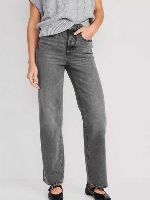Jean Old Navy Extra High-Waisted Button-Fly Larges-Leg Jeans Femme Paloma | 958-ZFNCJV