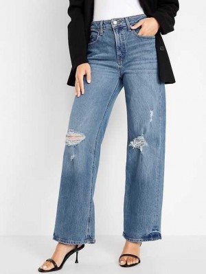 Jean Old Navy Extra High-Waisted Larges-Leg Jeans Femme Cher | 746-MWRVFH