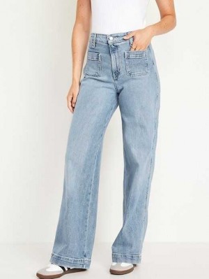 Jean Old Navy Extra High-Waisted Trouser Larges-Leg Jeans Femme Perry | 983-XKLDZJ