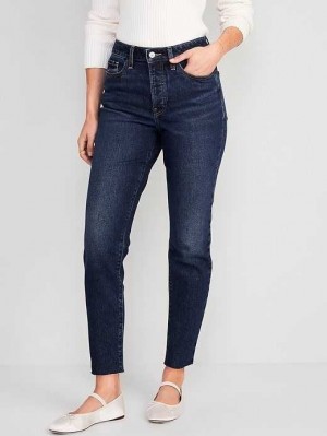 Jean Old Navy High-Waisted Button-Fly OG Droit Cut-Off Ankle Jeans Femme Twila | 719-WQURKY