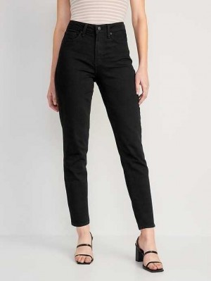 Jean Old Navy High-Waisted OG Droit Black Jeans Femme Noir | 429-IGYRHN