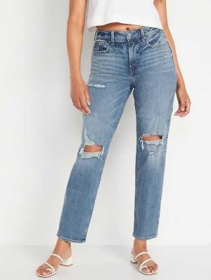 Jean Old Navy High-Waisted OG Loose Jeans Femme Dahlia | 635-HTSDAE