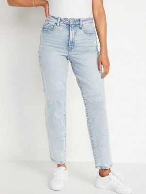 Jean Old Navy High-Waisted OG Loose Jeans Femme Lavage Clair | 092-CLZIAQ