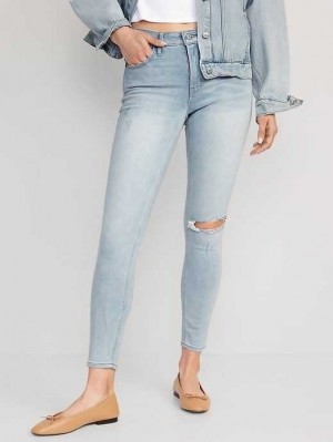 Jean Old Navy High-Waisted Rockstar Super Mince Ripped Jeans Femme Tilda | 690-PXBJKQ