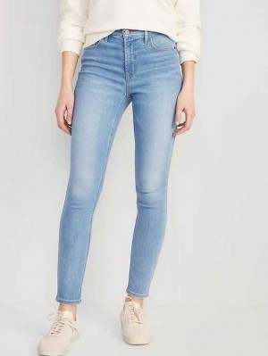 Jean Old Navy High-Waisted Rockstar Super-Mince Jeans Femme Cara | 284-YJNMDA