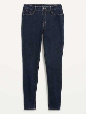 Jean Old Navy High-Waisted Rockstar Super Mince Jeans Femme Noir | 106-CWZAIJ
