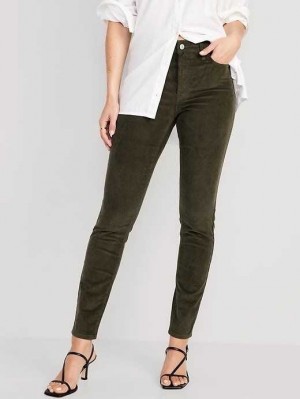 Jean Old Navy High-Waisted Rockstar Super-Mince Corduroy Pants Femme Vert | 056-IZUYFN