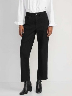 Jean Old Navy High-Waisted Wow Loose Black Jeans Femme Noir | 185-JUMZSI